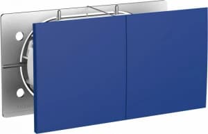 Розетка электрическая двойная со шторками с сдвижными крышками Schneider AtlasDesign (Аквамарин)