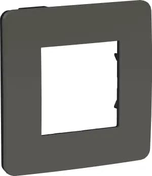 Рамка Schneider Studio Color, 1 пост (дымчато-серый/антрацит)