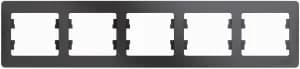 Рамка Systeme Glossa, 5 постов, горизонтальная (графит)