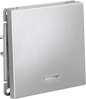 Одноклавишный выключатель с подсветкой (Алюминий)