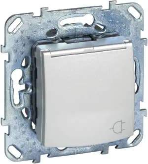 Розетка электрическая Schneider Unica (алюминий)