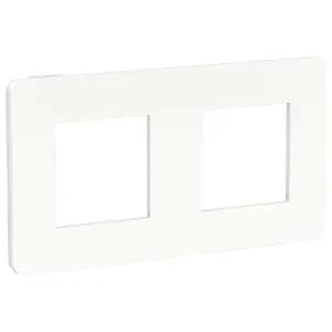 Рамка Schneider Studio Color, 2 поста (белый/белый)