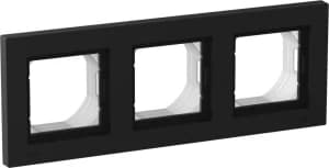 Рамка Systeme AtlasDesign влагозащищенная, 3 поста (Карбон)