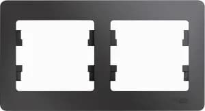 Рамка Systeme Glossa, 2 поста, горизонтальная (графит)