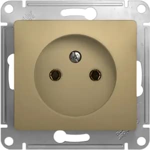 Розетка электрическая Schneider без заземления (Титан)