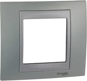 Рамка Unica Топ, 1 пост - флюорит с алюминиевой вставкой