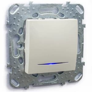 Одноклавишный переключатель с подсветкой (Бежевый)