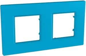 Рамка Unica Quadro двухместная (голубика)