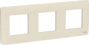 Рамка Schneider Studio, 3 поста, Бежевая