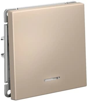 Одноклавишный выключатель с подсветкой (Песочный)