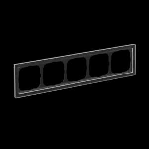 Рамка Schneider Systeme ArtGallery Pure, 5 постов (Чёрное стекло)