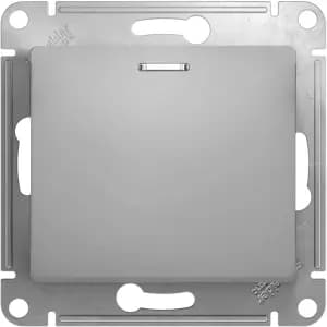 Одноклавишный переключатель с подсветкой (Алюминий)