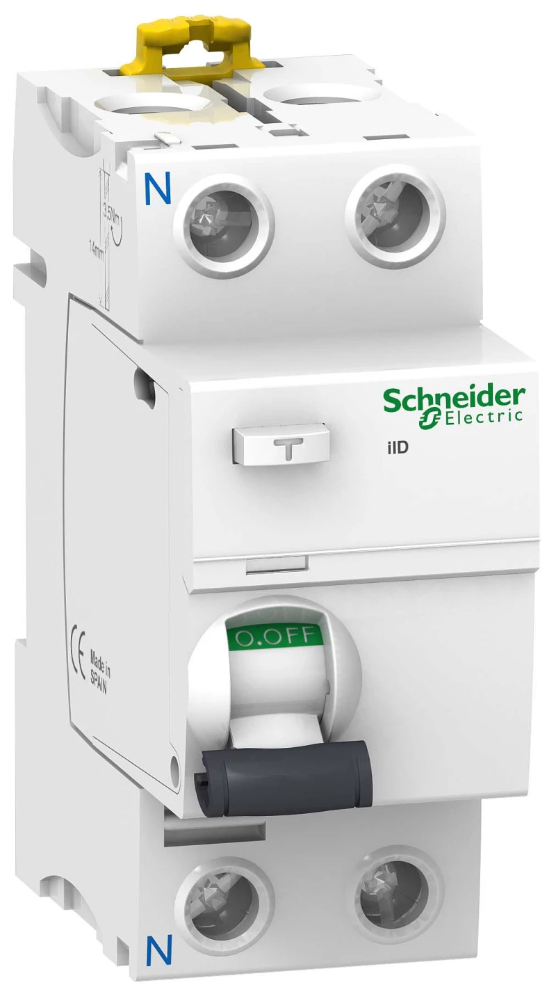 Устройство защитного отключения (УЗО/ВДТ) Schneider Acti9 iID - 1P+N - 16A - A - 10mA Устройство защитного отключения (УЗО/ВДТ) Schneider Acti9 iID - 1P+N - 16A - A - 10mA