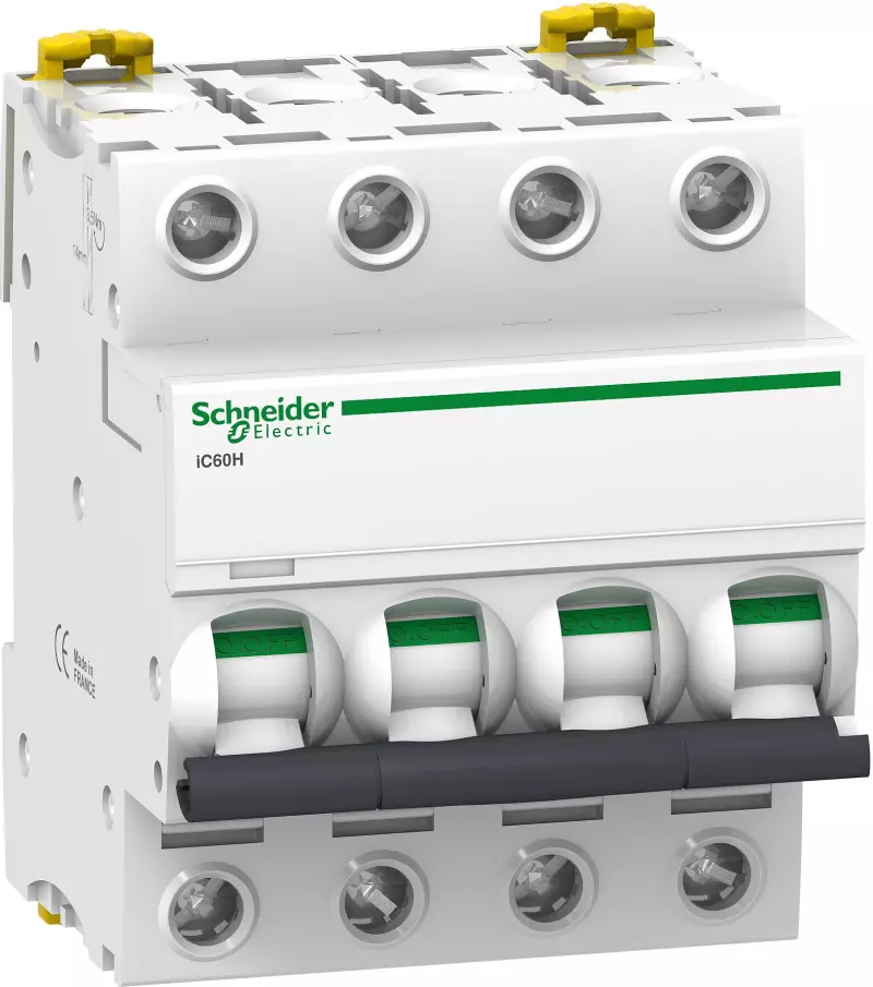 Автоматический выключатель Schneider iC60H - 4P - 10A - C - 15kA - 8M - 400В Автоматический выключатель Schneider iC60H - 4P - 10A - C - 15kA - 8M - 400В