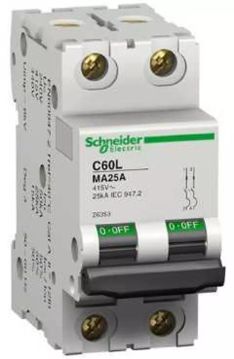 Автоматический выключатель Schneider Multi9 C60 - 2P - 1.6A - MA - 20kA - 2M Автоматический выключатель Schneider Multi9 C60 - 2P - 1.6A - MA - 20kA - 2M