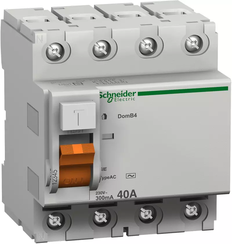 УЗО Schneider Electric ВД63 4П 63A 300MA УЗО Schneider Electric ВД63 4П 63A 300MA