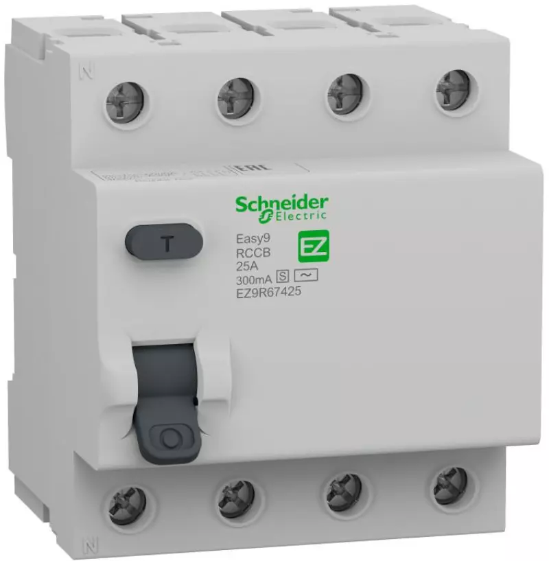 Устройство защитного отключения селективное (УЗО/ВДТ) Schneider Easy 9 - 4P - 25A - AC-S - 300mA Устройство защитного отключения селективное (УЗО/ВДТ) Schneider Easy 9 - 4P - 25A - AC-S - 300mA