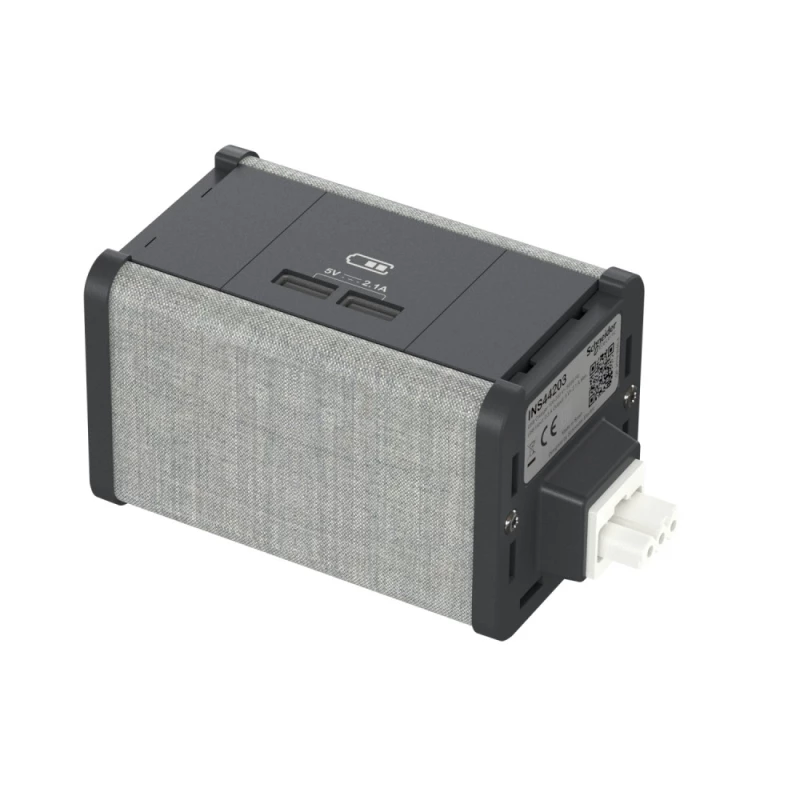 Unica System+ Блок 2xUSB типа A/A АНТРАЦИТ/СЕРАЯ ТКАНЬ Unica System+ Блок 2xUSB типа A/A АНТРАЦИТ/СЕРАЯ ТКАНЬ