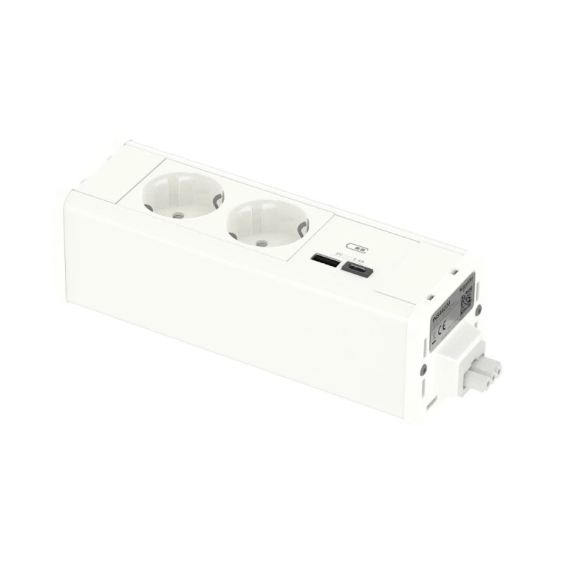 Unica System+ Блок 2хРозетка (2К+З) и 2хUSB A/C БЕЛЫЙ Unica System+ Блок 2хРозетка (2К+З) и 2хUSB A/C БЕЛЫЙ