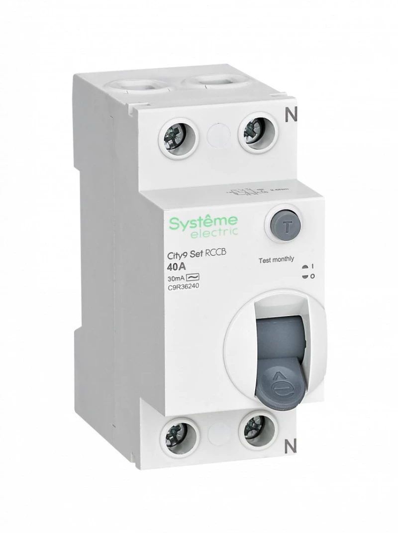 Устройство защитного отключения (УЗО/ВДТ) Systeme City9 - 2P - 40A - AC - 30mA Устройство защитного отключения (УЗО/ВДТ) Systeme City9 - 2P - 40A - AC - 30mA
