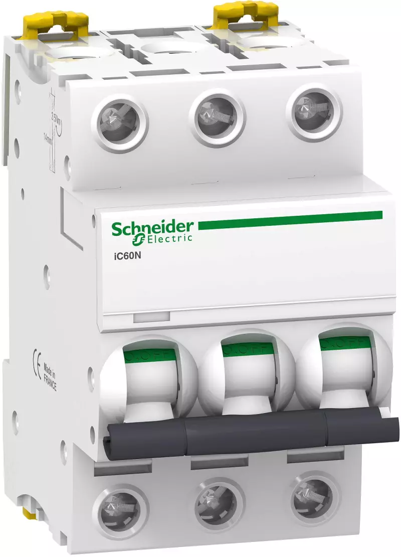 Автоматический выключатель Schneider Acti9 iC60N - 3P - 25A - C - 10kA - 6M - 400В Автоматический выключатель Schneider Acti9 iC60N - 3P - 25A - C - 10kA - 6M - 400В