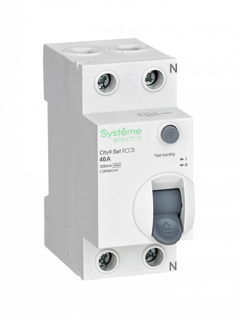 Устройство защитного отключения (УЗО/ВДТ) Systeme City9 - 2P - 40A - AC - 300mA Устройство защитного отключения (УЗО/ВДТ) Systeme City9 - 2P - 40A - AC - 300mA