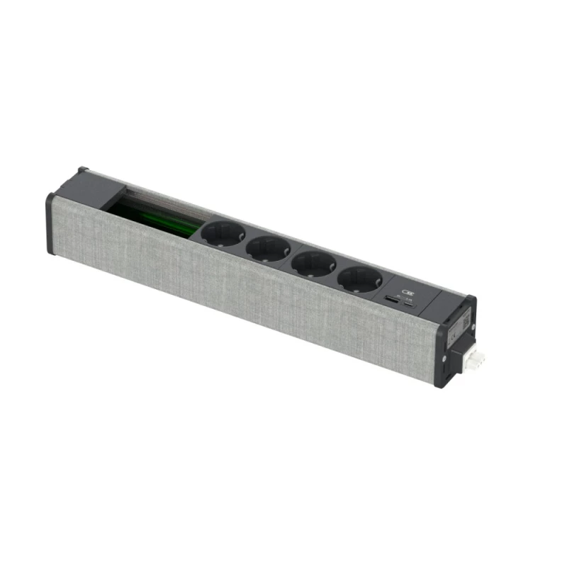 US+ Блок 4хРозетка (2К+З) + 2xUSB A/C + место (45х90) под VDI АНТР/СЕРАЯ ТКАНЬ US+ Блок 4хРозетка (2К+З) + 2xUSB A/C + место (45х90) под VDI АНТР/СЕРАЯ ТКАНЬ