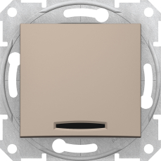 Одноклавишный выключатель с индикацией (Титан)