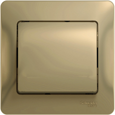 Одноклавишный выключатель в комплекте с рамкой (Титан)