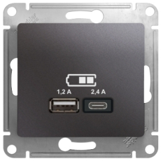   USB Schneider, USB-A + USB-C, 2.4A ()