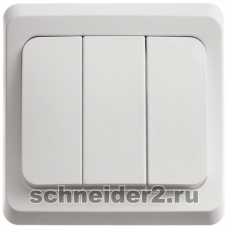 Одноклавишный выключатель в комплекте с рамкой Schneider Этюд (белый)