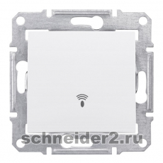 Кнопочный выключатель Sedna с символом «звонок» (белый)