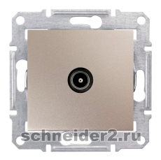 Розетка телевизионная Sedna проходная, 4 dB (титан) Розетка телевизионная Sedna проходная, 4 dB (титан)