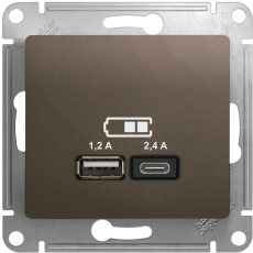   USB Schneider, USB-A + USB-C, 2.4A ()