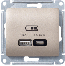   USB Schneider, USB-A + USB-C, 45 ()