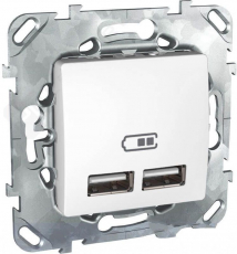 USB-розетка Unica (белый)