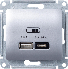   USB Schneider, USB-A + USB-C, 45 ()