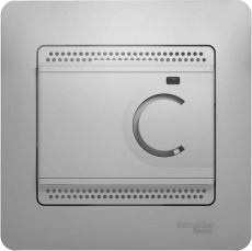 Термостат Glossa электронный для теплого пола с датчиком, 10A (алюминий)