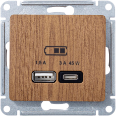   USB Schneider, USB-A + USB-C, 45 ( )