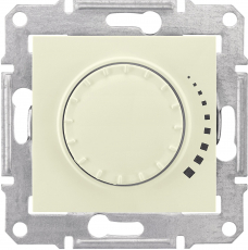Поворотно-нажимной светорегулятор (диммер) Sedna индуктивный, 60-500 Вт/ВА, проходной (бежевый)