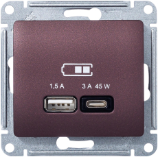   USB Schneider, USB-A + USB-C, 45 ()