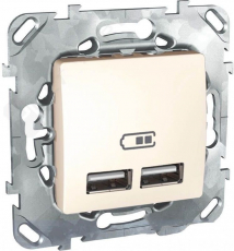 USB-розетка Unica (бежевый)