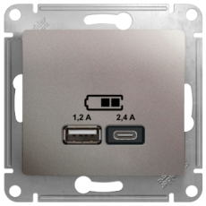   USB Schneider, USB-A + USB-C, 2.4A ()