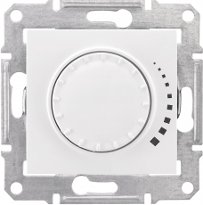 Поворотно-нажимной светорегулятор (диммер) Sedna индуктивный, 60-500 Вт/ВА, проходной (белый)