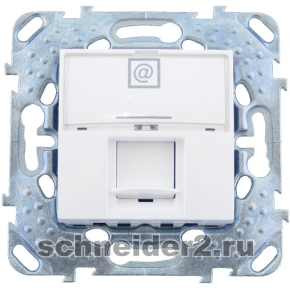 Компьютерная розетка Unica RJ45, кат. 6 (белый) Компьютерная розетка Unica RJ45, кат. 6 (белый)