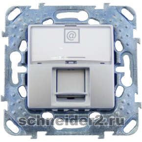 Компьютерная розетка Unica RJ45, кат. 5е (алюминий) Компьютерная розетка Unica RJ45, кат. 5е (алюминий)
