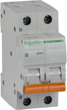 Автоматический выключатель Schneider Electric «Домовой» ВА63 1П+Н 63A C Автоматический выключатель Schneider Electric «Домовой» ВА63 1П+Н 63A C