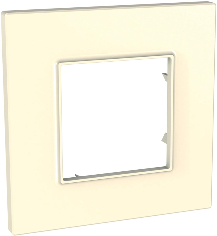 Рамка Unica Quadro одноместная (бежевый) Рамка Unica Quadro одноместная (бежевый)
