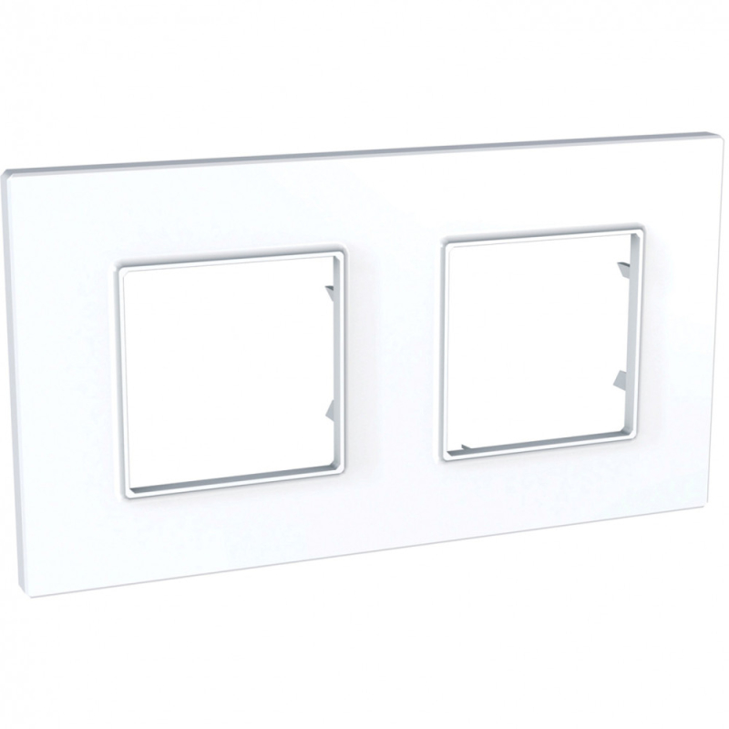 Рамка Unica Quadro двухместная (белая) Рамка Unica Quadro двухместная (белая)