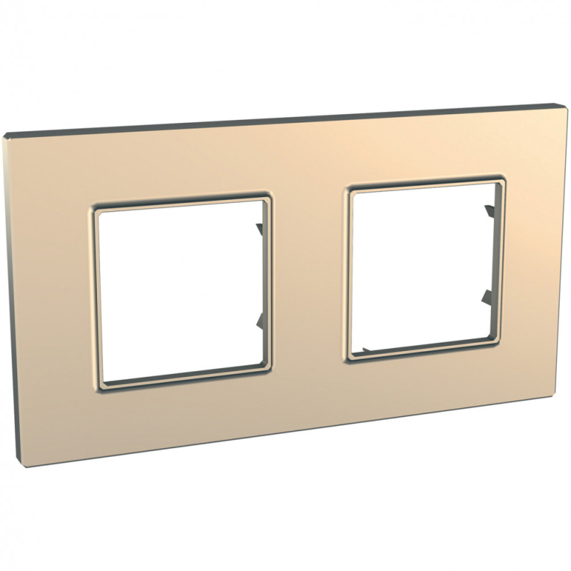 Рамка Unica Quadro двухместная (медь) Рамка Unica Quadro двухместная (медь)